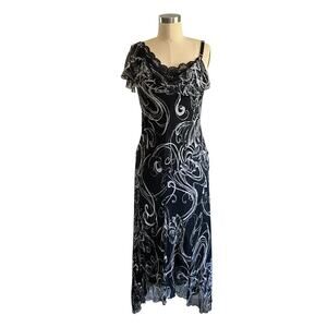 Ice Floral Whimsigoth Cocktail Dress: Size 10